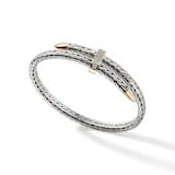 John Hardy Sterling Silver & 14K Yellow Gold Spear Diamond Flex Cuff Bracelet, 5.5mm - Size Small