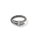 John Hardy Dark Silver Spear 0.08cttw Diamond Ring - Ring Size 7