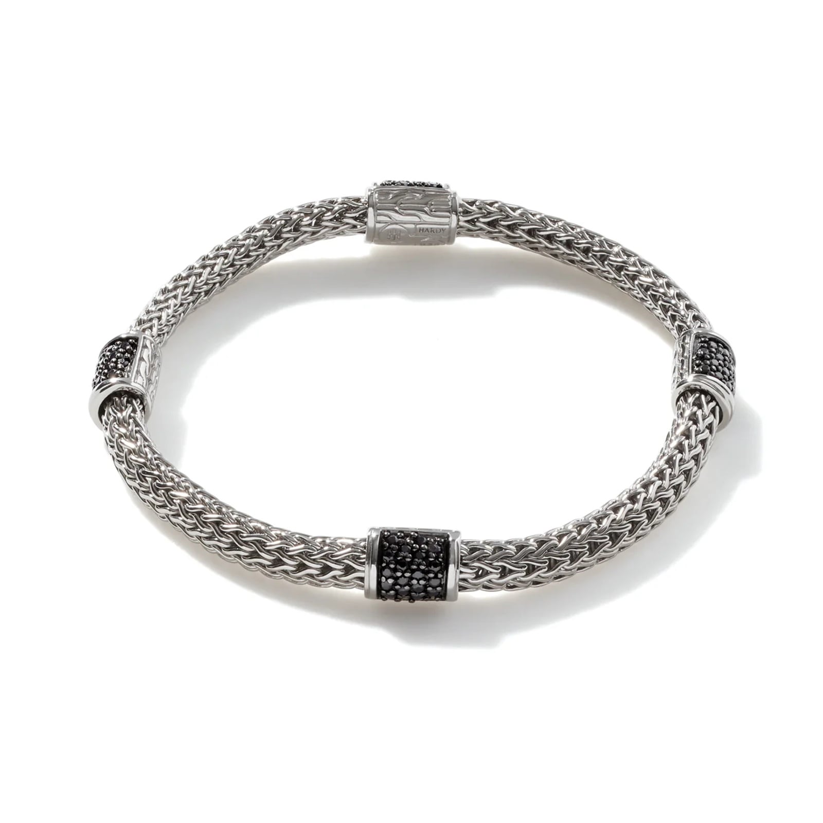 John Hardy Sterling Silver Icon Black Sapphire Bracelet, 5mm - Size Medium