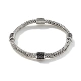 John Hardy Sterling Silver Icon Black Sapphire Bracelet, 5mm - Size Medium