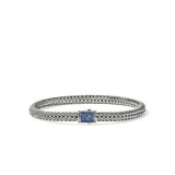 John Hardy Sterling Silver Icon Black & Blue Sapphire Reversible Bracelet, 6.5mm - Size Medium