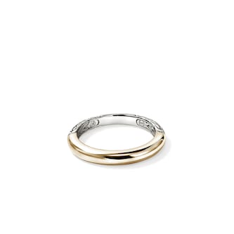 John Hardy 14K Yellow Gold & Sterling Silver JH Essential Band Ring, 3mm  - Ring Size 7
