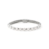 John Hardy Sterling Silver JH Essential Pearl Bracelet - Size Medium
