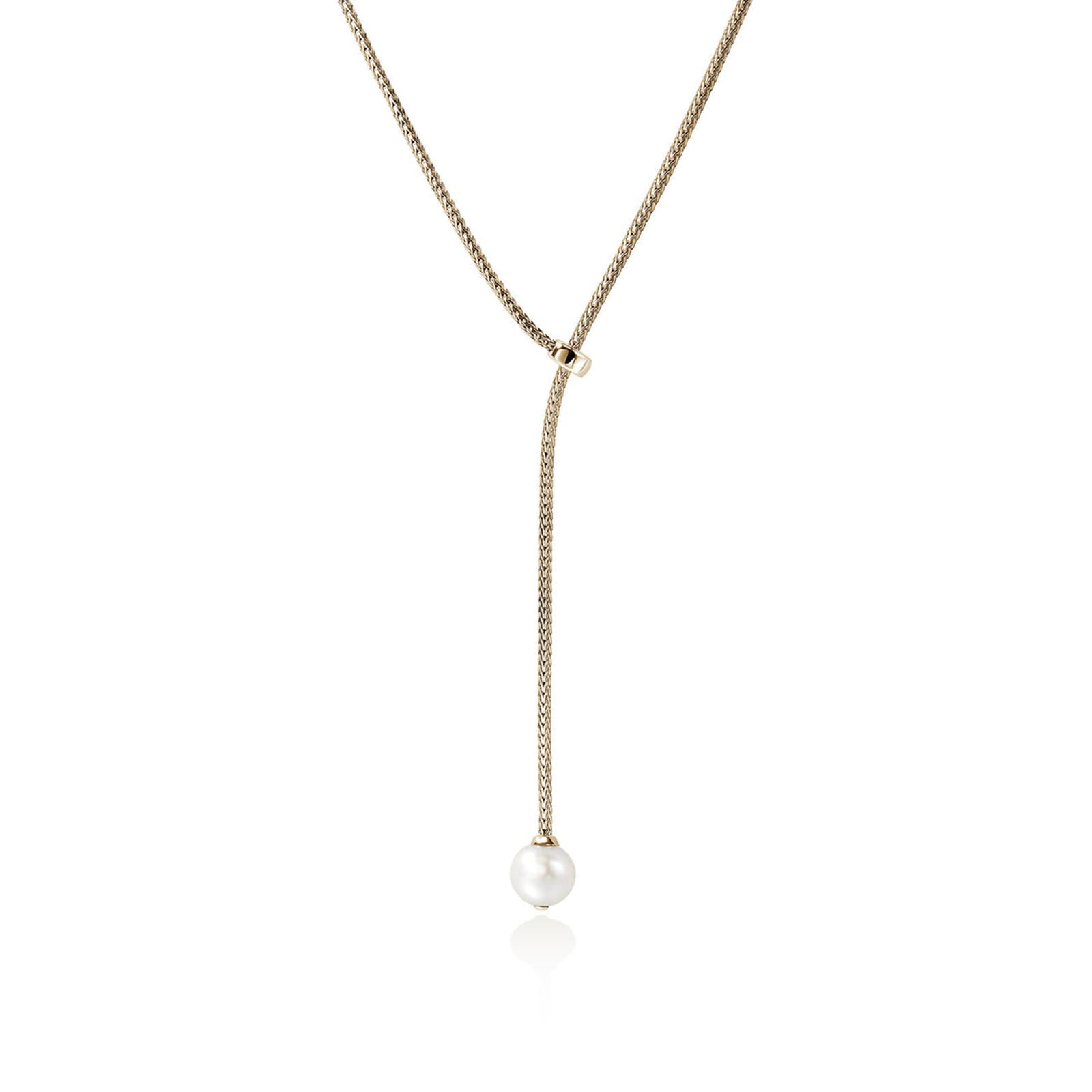John Hardy 14K Yellow Gold JH Essentials Pearl Y Necklace