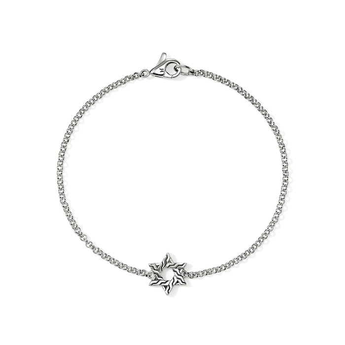 John Hardy Sterling Silver JH Essentials Star Of David Bracelet - Size Medium