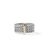 John Hardy Sterling Silver & 14K Yellow Gold Icon Link Bar Ring, 9mm - Ring Size 8