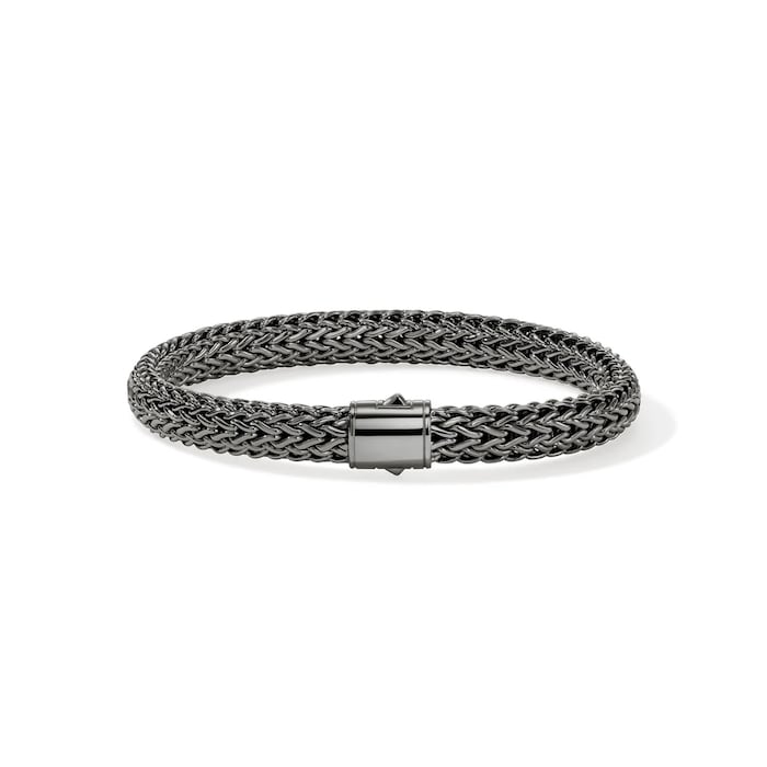 John Hardy Dark Silver Icon Bracelet, 7.5mm - Size Large