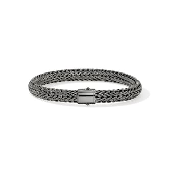 John Hardy Dark Silver Icon Bracelet, 7.5mm - Size Large
