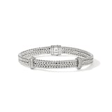 John Hardy Sterling Silver Icon Link 0.33cttw Diamond Bracelet, 6mm - Size Medium