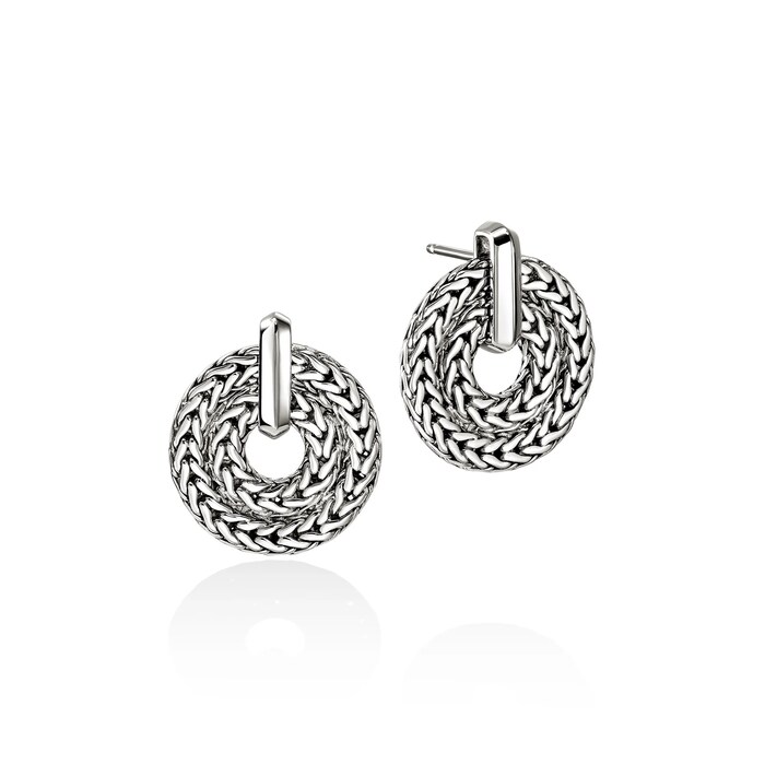 John Hardy Sterling Silver Icon Drop Earrings, 22mm