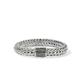 John Hardy Sterling Silver Icon Black Sapphire Bracelet - Size Large