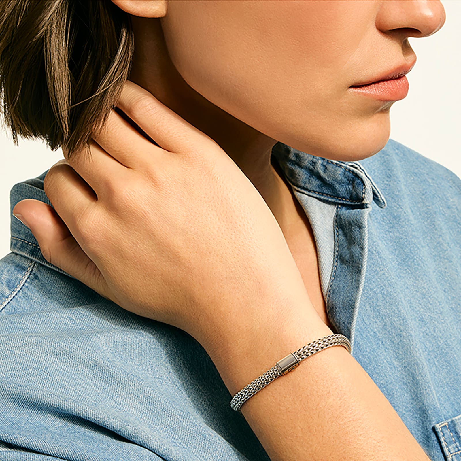 John Hardy Sterling Silver Icon Bracelet, 5mm - Size Large