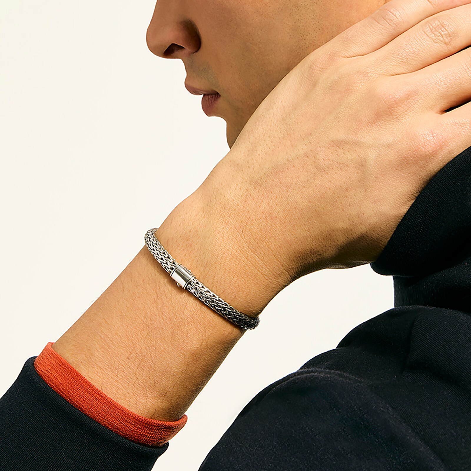 John Hardy Sterling Silver Icon Bracelet, 6.5mm - Size Large