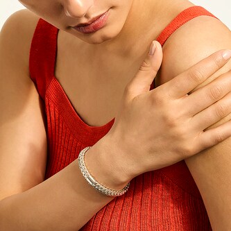 John Hardy Sterling Silver Icon Bracelet, 7.5mm - Size Medium