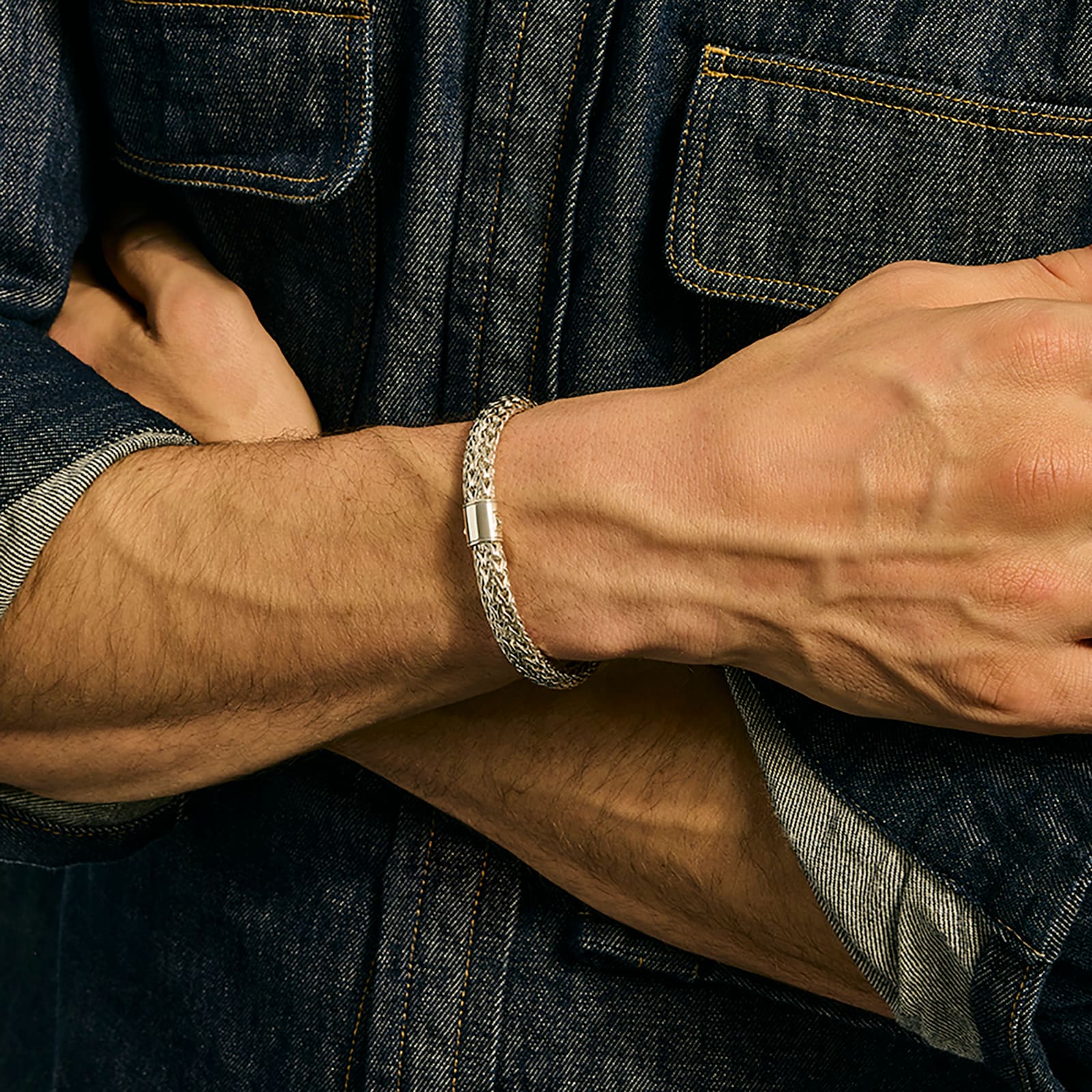 John Hardy Sterling Silver Icon Bracelet, 7.5mm - Size Large