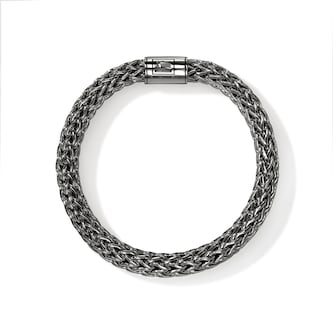 John Hardy Dark Silver Icon Bracelet , 10.5mm - Size Medium
