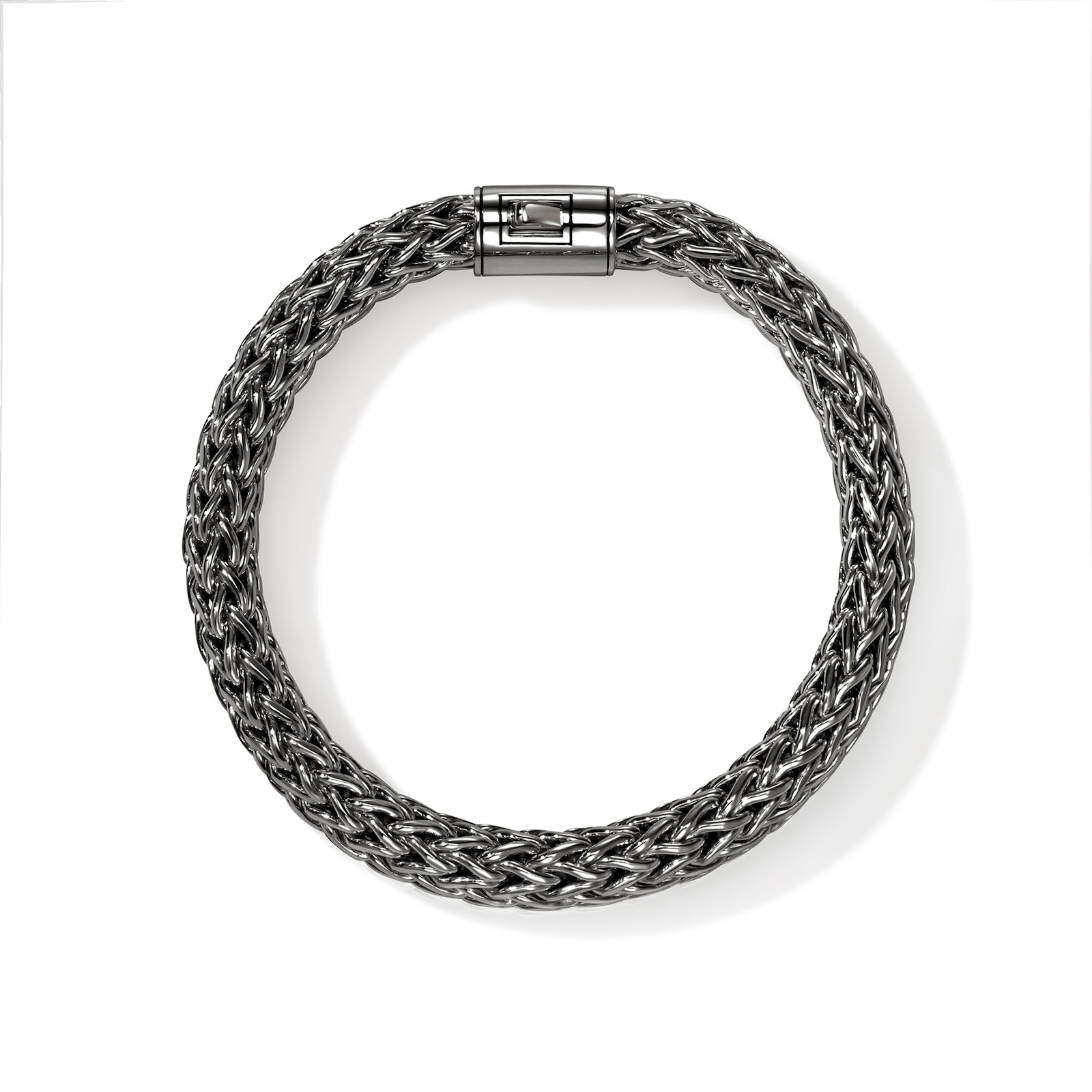 John Hardy Dark Silver Icon Bracelet , 10.5mm - Size Medium