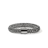 John Hardy Dark Silver Icon Bracelet , 10.5mm - Size Large
