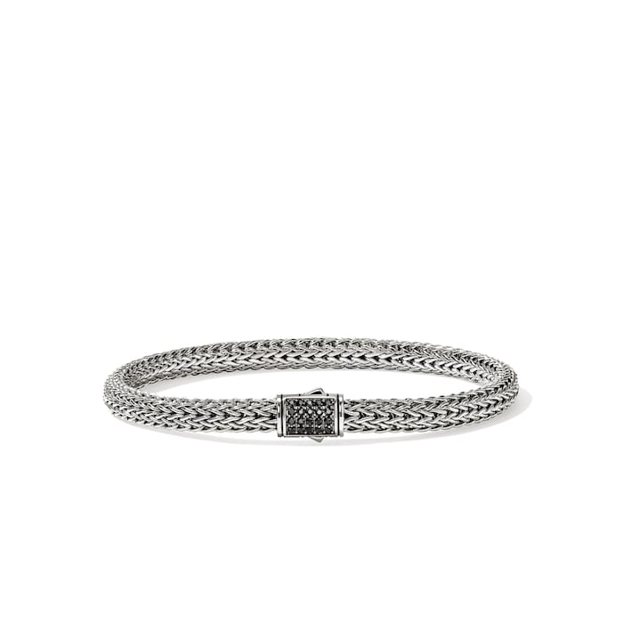 John Hardy Sterling Silver Icon Black Sapphire Bracelet, 5mm - Size Small