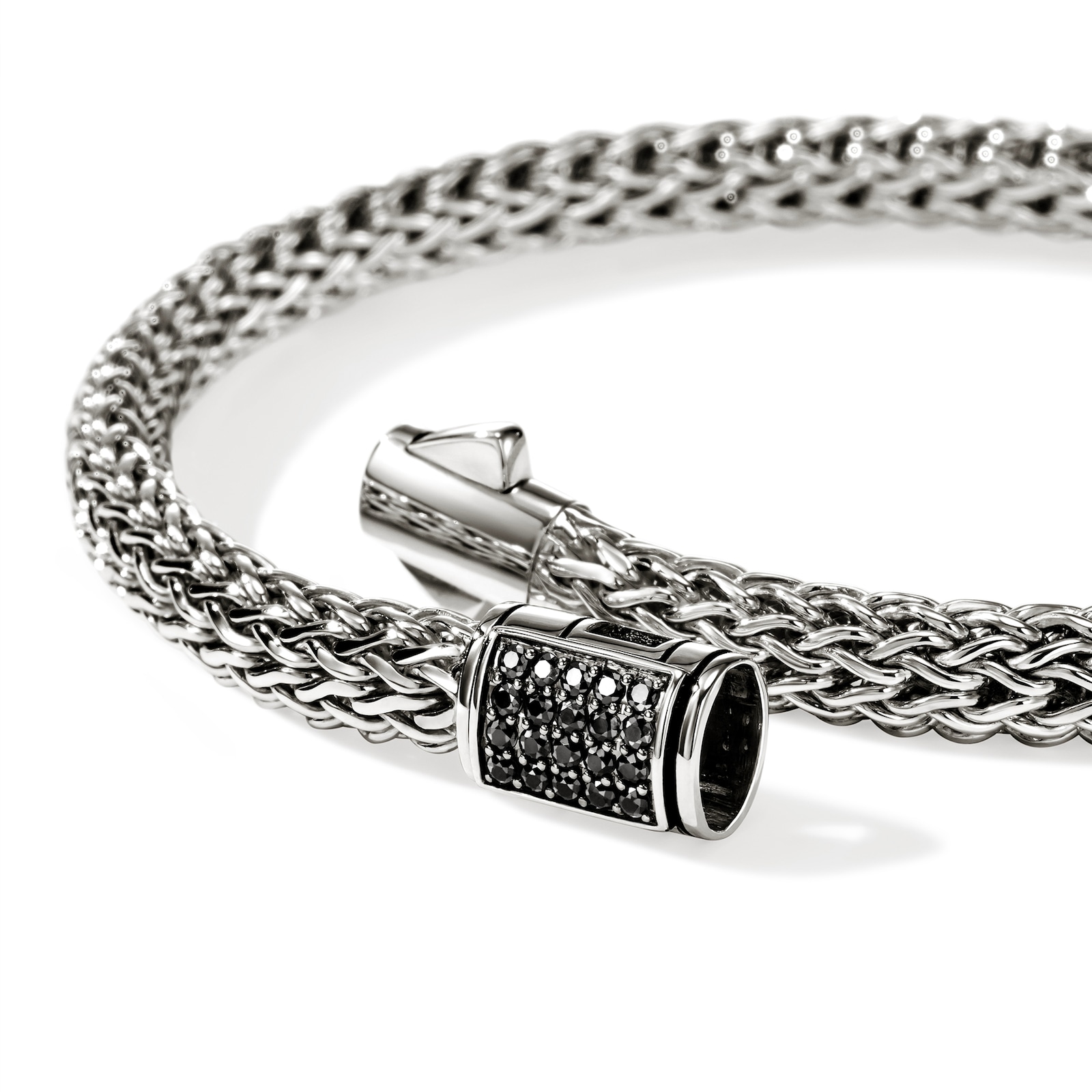 John Hardy Sterling Silver Icon Black Sapphire Bracelet, 5mm - Size Small