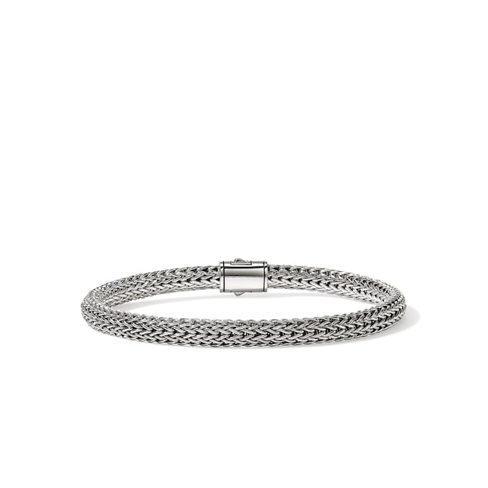 John Hardy Sterling Silver Icon Black Sapphire Bracelet, 5mm - Size Medium