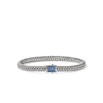 John Hardy Sterling Silver Icon Blue Sapphire Bracelet, 5mm - Size Small