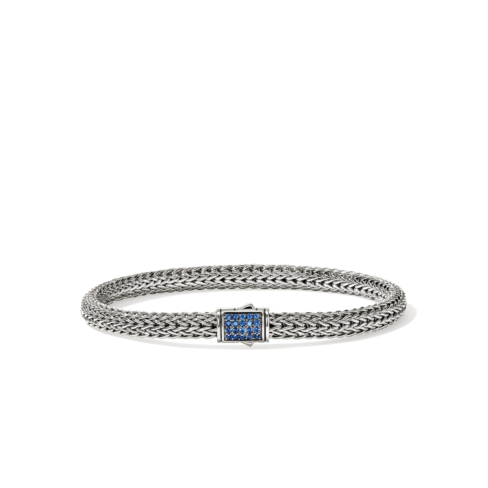 John Hardy Sterling Silver Icon Blue Sapphire Bracelet, 5mm - Size Medium
