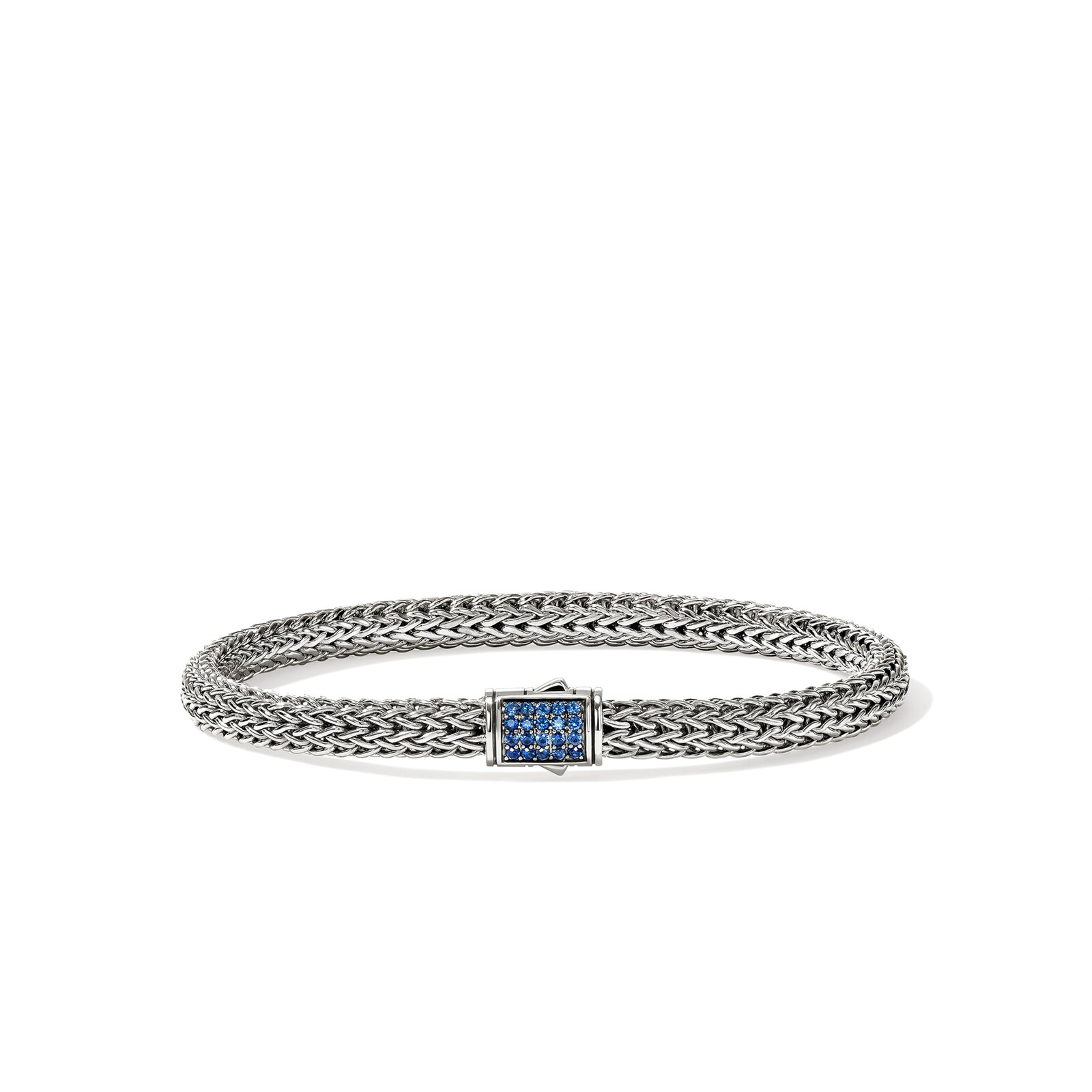 John Hardy Sterling Silver Icon Blue Sapphire Bracelet, 5mm - Size Large