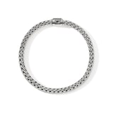 John Hardy Sterling Silver Icon Black Sapphire Bracelet, 6.5mm - Size Extra Large
