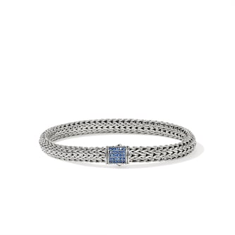 John Hardy Sterling Silver Icon Blue Sapphire Bracelet, 6.5mm - Size Small