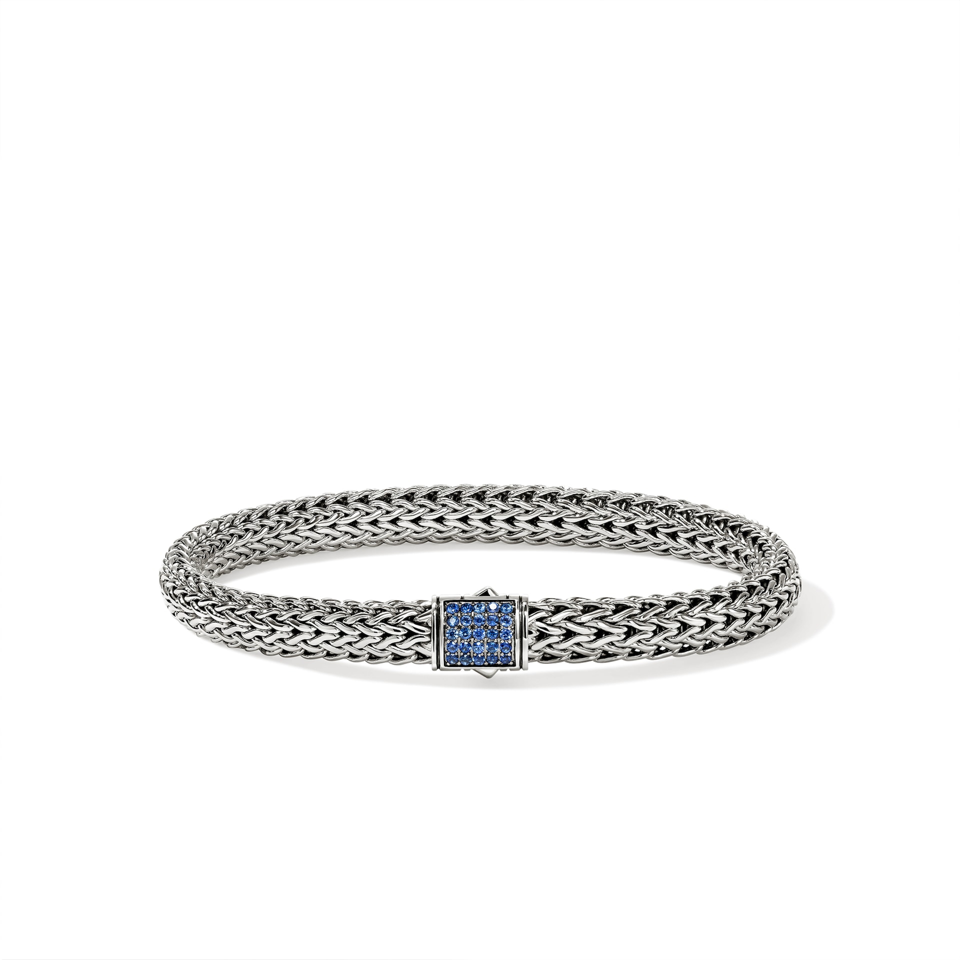 John Hardy Sterling Silver Icon Blue Sapphire Bracelet, 6.5mm - Size Medium John Hardy Sterling Silver Icon Blue Sapphire Bracelet, 6.5mm - Size Medium