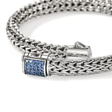 John Hardy Sterling Silver Icon Blue Sapphire Bracelet, 6.5mm - Size Medium
