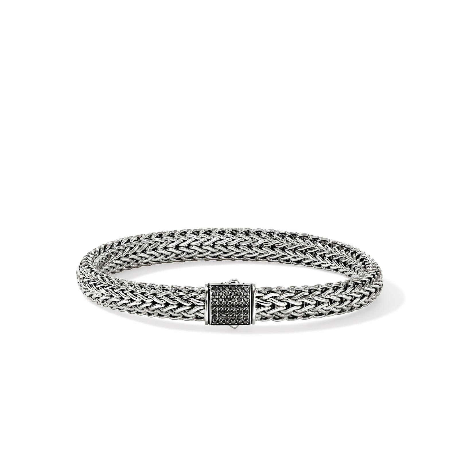 John Hardy Sterling Silver Icon Black Sapphire Bracelet, 7.5mm - Size Small