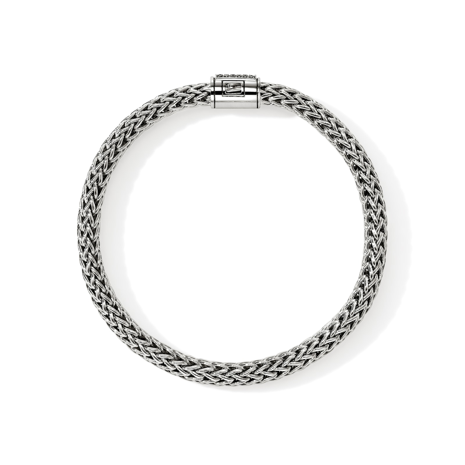 John Hardy Sterling Silver Icon Black Sapphire Bracelet, 7.5mm - Size Small