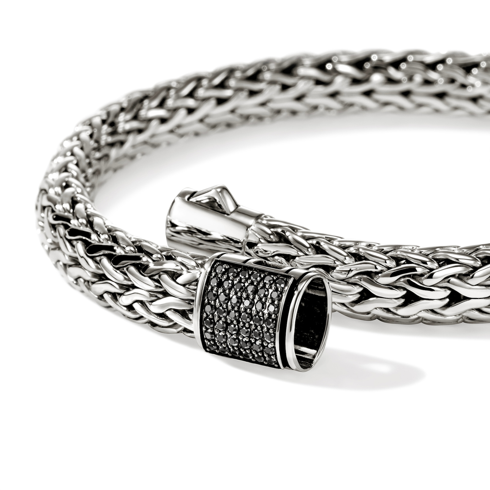 John Hardy Sterling Silver Icon Black Sapphire Bracelet, 7.5mm - Size Small