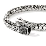 John Hardy Sterling Silver Icon Black Sapphire Bracelet, 7.5mm - Size Medium