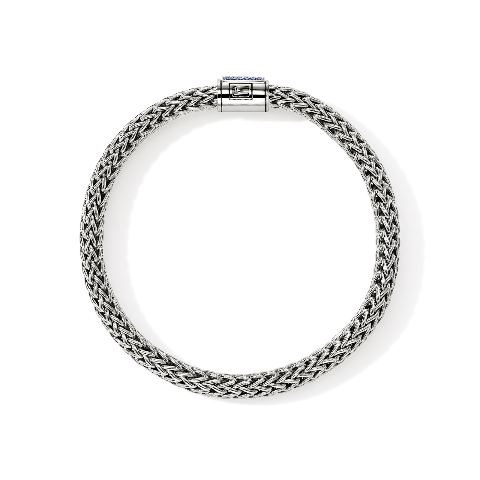 John Hardy Sterling Silver Icon Blue Sapphire Bracelet, 7.5mm - Size Small