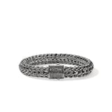 John Hardy Dark Silver Icon Black Sapphire Bracelet, 10.5mm - Size Large