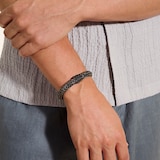 John Hardy Dark Silver Icon Black Sapphire Bracelet, 10.5mm - Size Large