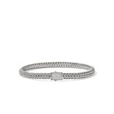 John Hardy Sterling Silver Icon Diamond Bracelet, 5mm - Size Medium