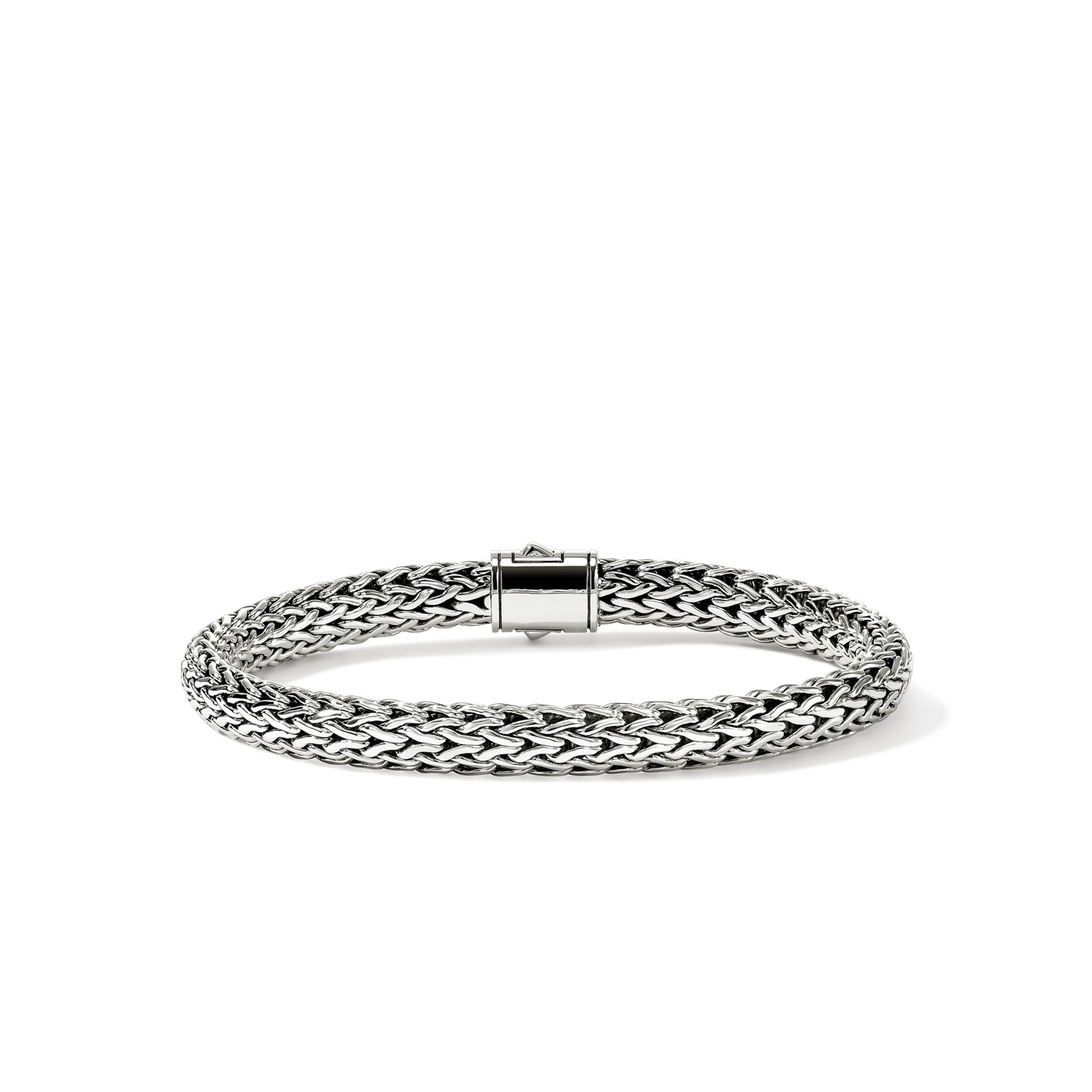 John Hardy Sterling Silver Icon Diamond Bracelet, 6.5mm - Size Small