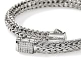 John Hardy Sterling Silver Icon Diamond Bracelet, 6.5mm - Size Medium