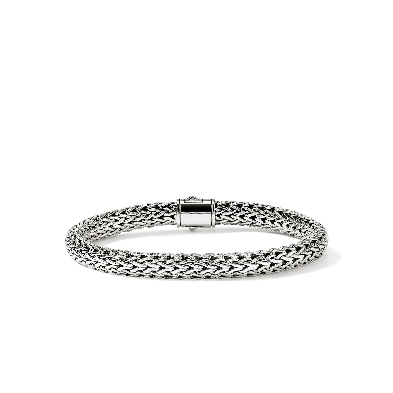 John Hardy Sterling Silver Icon Diamond Bracelet, 6.5mm - Size Medium