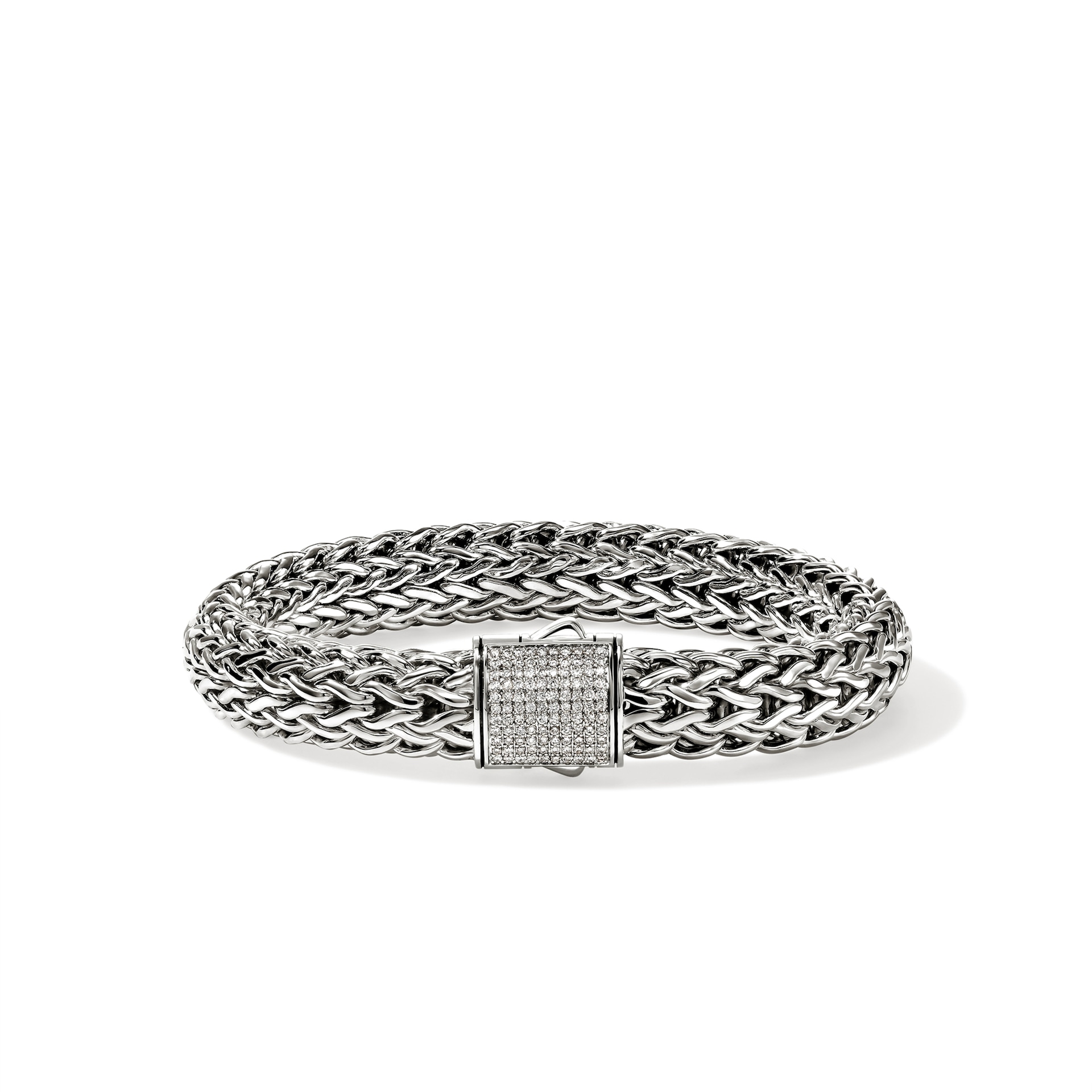 John Hardy Sterling Silver Icon Diamond Bracelet, 10.5mm - Size Small John Hardy Sterling Silver Icon Diamond Bracelet, 10.5mm - Size Small