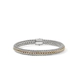 John Hardy Sterling Silver & 14K Yellow Gold Reversible Bracelet, 6.5mm - Size Small