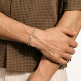 John Hardy Sterling Silver & 14K Yellow Gold Reversible Diamond Bracelet, 5mm - Size Large