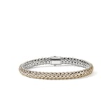 John Hardy Sterling Silver & 14K Yellow Gold Reversible Diamond Bracelet, 6.5mm - Size Large