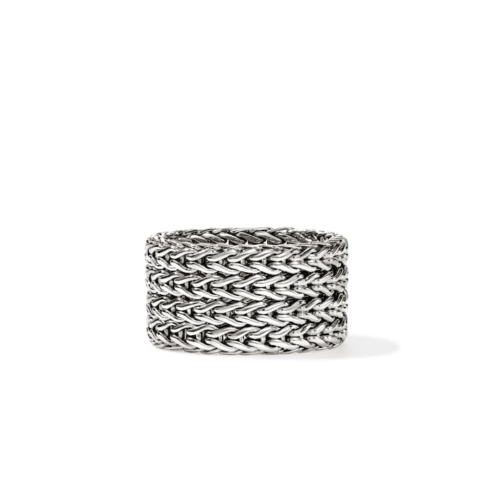 John Hardy Sterling Silver Icon Link Chain Ring, 12mm - Size 7