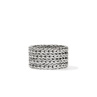John Hardy Sterling Silver Icon Link Chain Ring, 12mm - Size 7