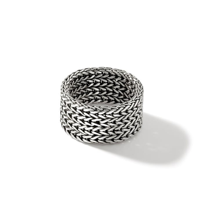 John Hardy Sterling Silver Icon Link Chain Ring, 12mm - Size 7
